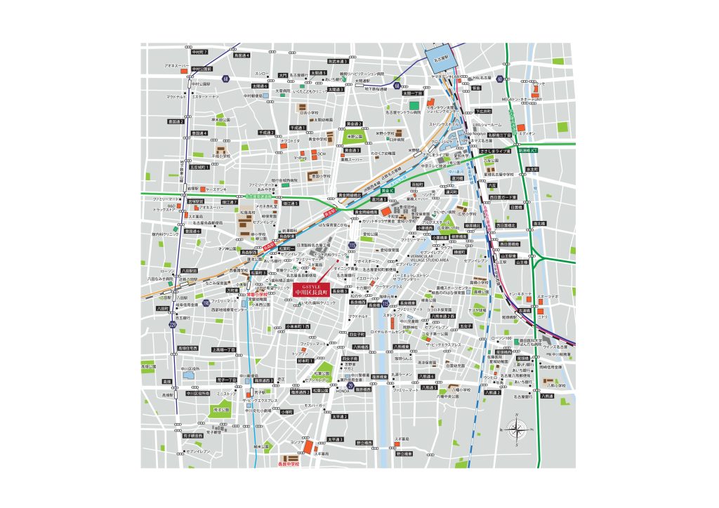 G-STYLE中川区長良町 現地案内図2